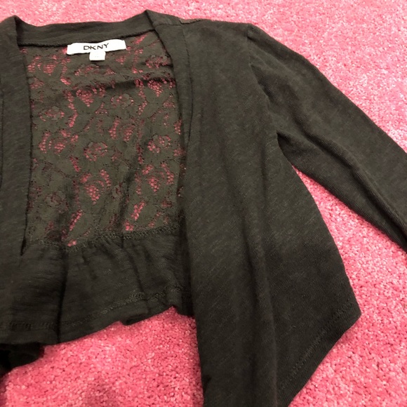 DKNY Partial Lace Cardigan Women size S - Picture 3 of 8